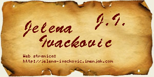 Jelena Ivačković vizit kartica